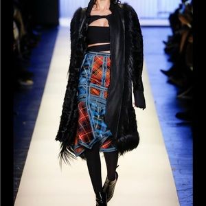 Herve Leger FW16 - Plaid Mermaid Skirt with caging - Sz Small